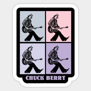 Chuck Berry Guitar Dance Pop Art Sticker